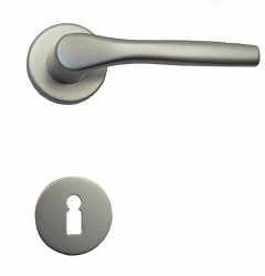 Dveřní kování Monet - klika klasika + rozeta klíč - odstín stříbrný (F1)
